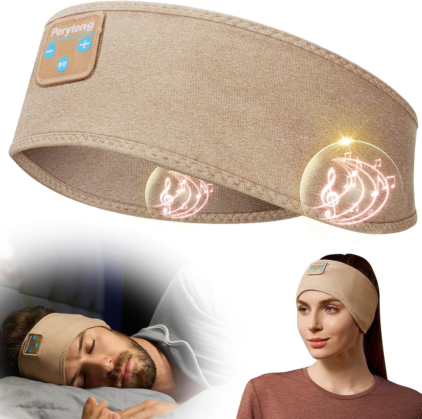 Experience Uninterrupted Sleep with Perytong Bluetooth Wireless Sleep Headphones