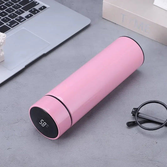 Experience Ultimate Convenience with the 500ML Intelligent Temperature Thermos Bottle - Stylish Stainless Steel Insulated Mug for Perfectly Hot or Cold Drinks