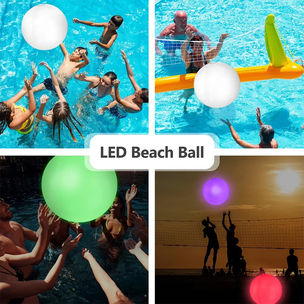16 Color Luminous Swimming Pool Beach Ball