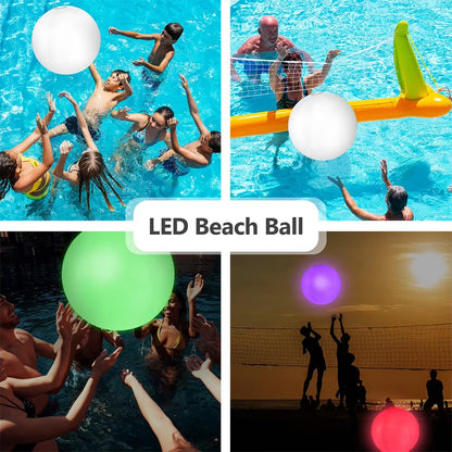 16 Color Luminous Swimming Pool Beach Ball