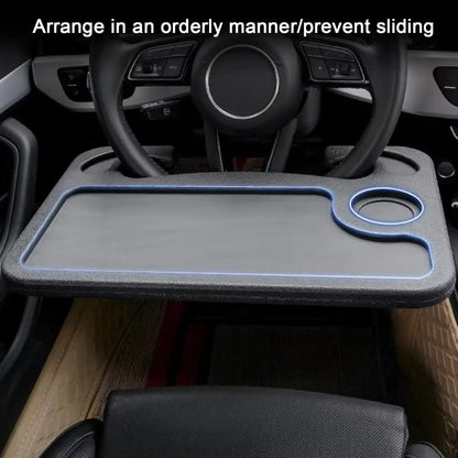 Revolutionize Your Travel Experience with the Portable Car Laptop Desk - The Ultimate Foldable Steering Wheel Dining Table for Work and Meals on the Go!