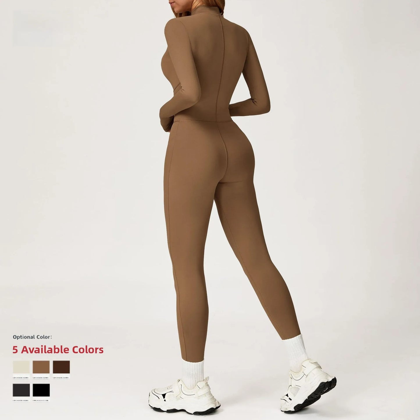 Stay Warm and Stylish: Fleece Lined One-Piece Fitness Suit for Ultimate Comfort in Running, Yoga, and Outdoor Sports