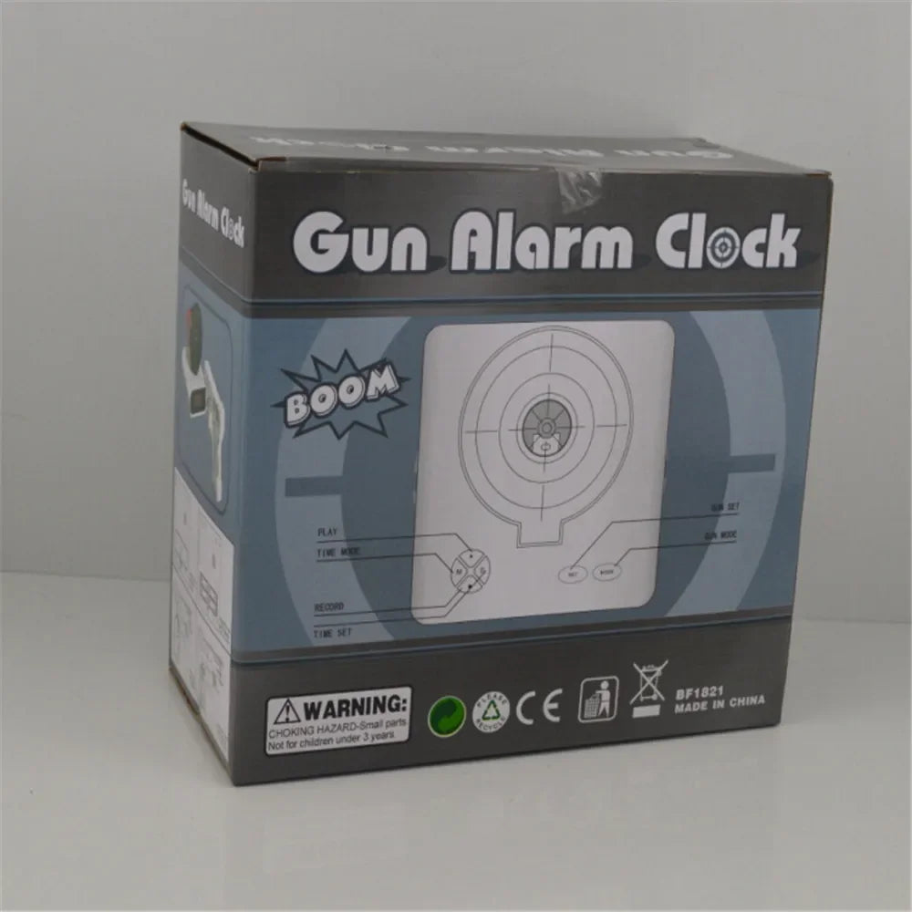 Creative Alarm Clock Shoot at the Target Novel Shooting Toy Bedroom Lazy Person Wakes up Alarm Clock Living Room Decoration