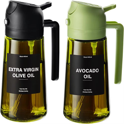Transform Your Cooking with the 2-in-1 470ml Olive Oil Sprayer - Effortless Pouring and Spraying for Perfect Flavor!
