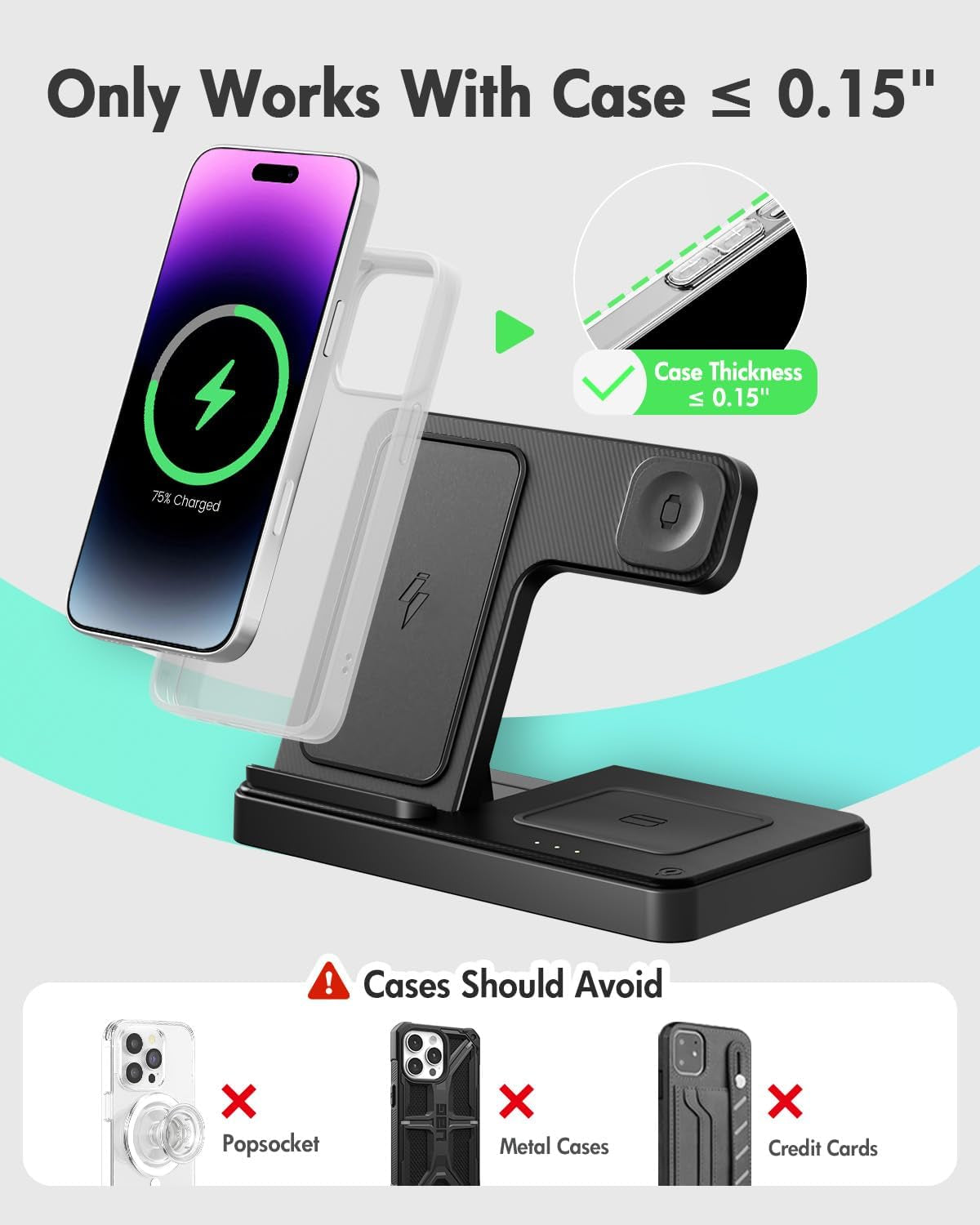 3-in-1 Wireless Charging Station for iPhone 17-11, Apple Watch Series 2-11, and AirPods Pro-4