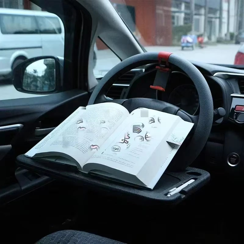 Revolutionize Your Travel Experience with the Portable Car Laptop Desk - The Ultimate Foldable Steering Wheel Dining Table for Work and Meals on the Go!