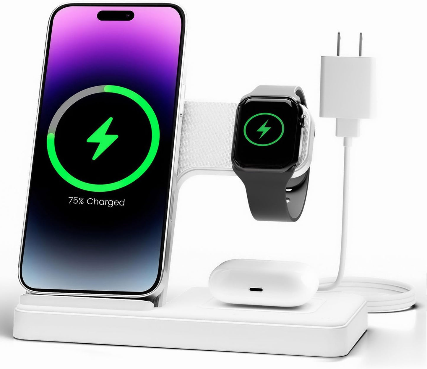 3-in-1 Wireless Charging Station for iPhone 17-11, Apple Watch Series 2-11, and AirPods Pro-4