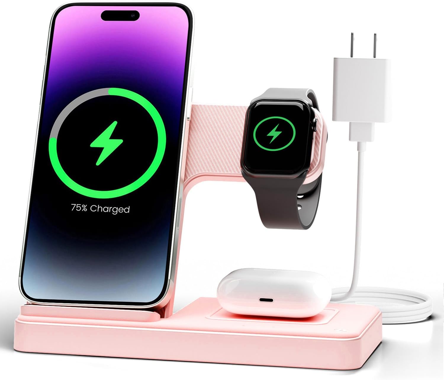 3-in-1 Wireless Charging Station for iPhone 17-11, Apple Watch Series 2-11, and AirPods Pro-4