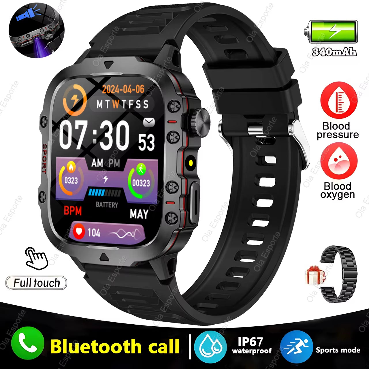 Revolutionary Men’s Smartwatch with Bluetooth Calling, Fitness Tracking, and IP68 Waterproofing - Perfect for Android & iOS in 2025!