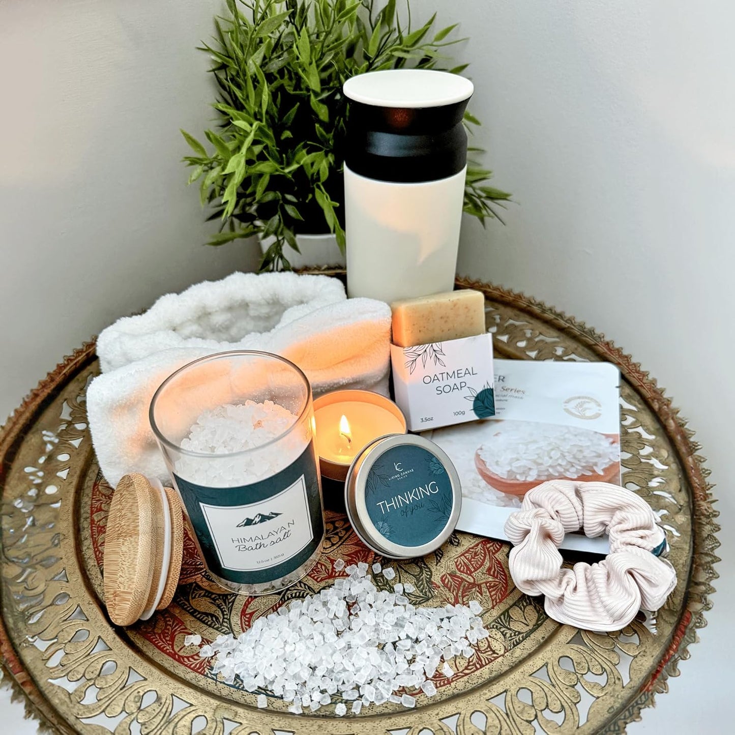 Luxury Spa Gift Basket for Mother's Day - 11-Piece Self-Care Set for Women, Featuring Throw Blanket, Insulated Tumbler, Oatmeal Soap & Candle, Perfect Birthday Gift for Mom, Wife, or Grandma