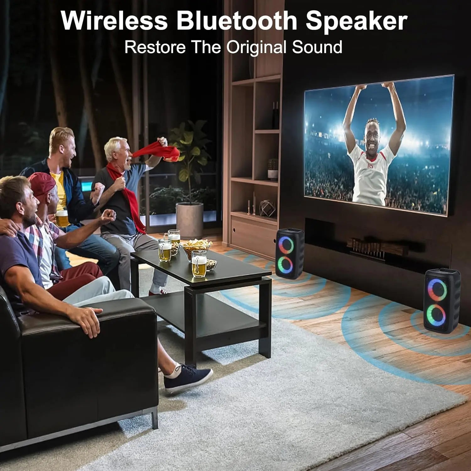 Ultimate Portable Bluetooth Speaker & Karaoke Machine with LED Lights - Perfect for Parties & Outdoor Fun!