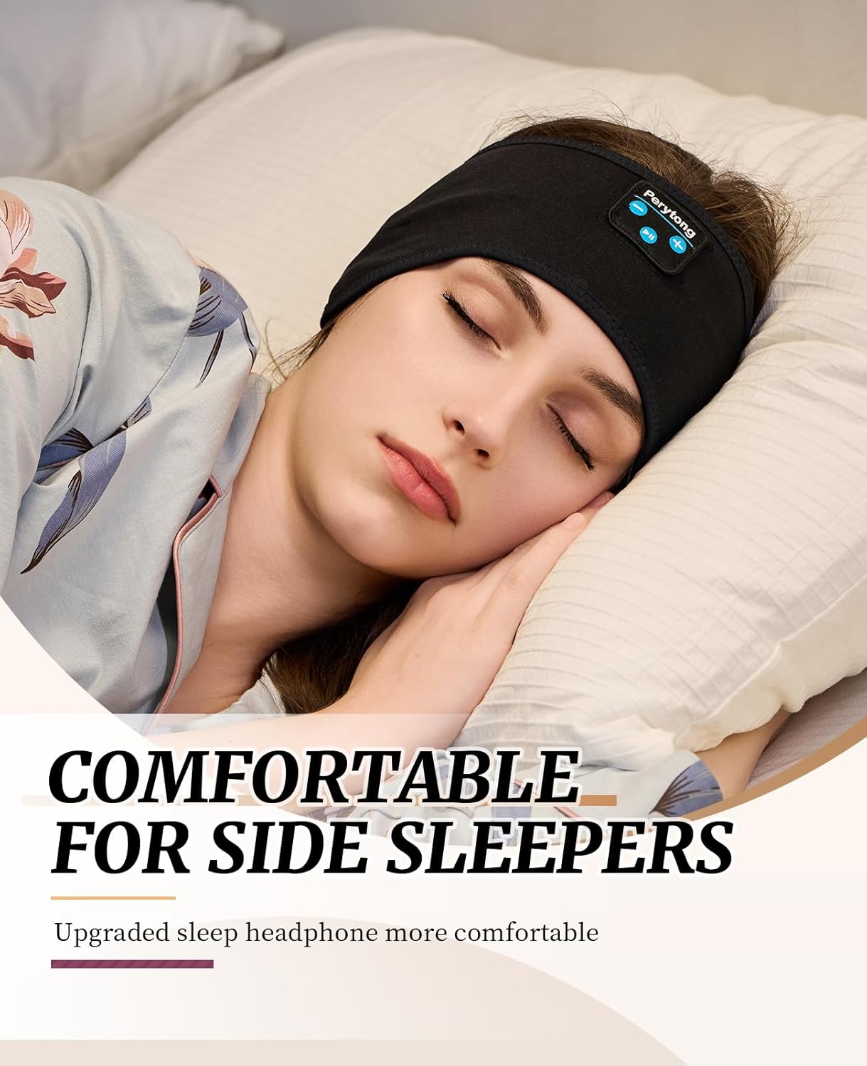 Experience Uninterrupted Sleep with Perytong Bluetooth Wireless Sleep Headphones