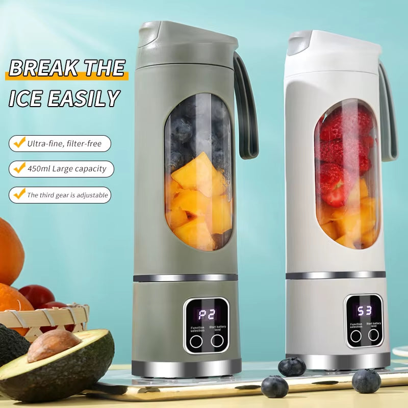 Experience On-the-Go Convenience with Our Portable USB Rechargeable Blender - Perfect for Smoothies and Juices!