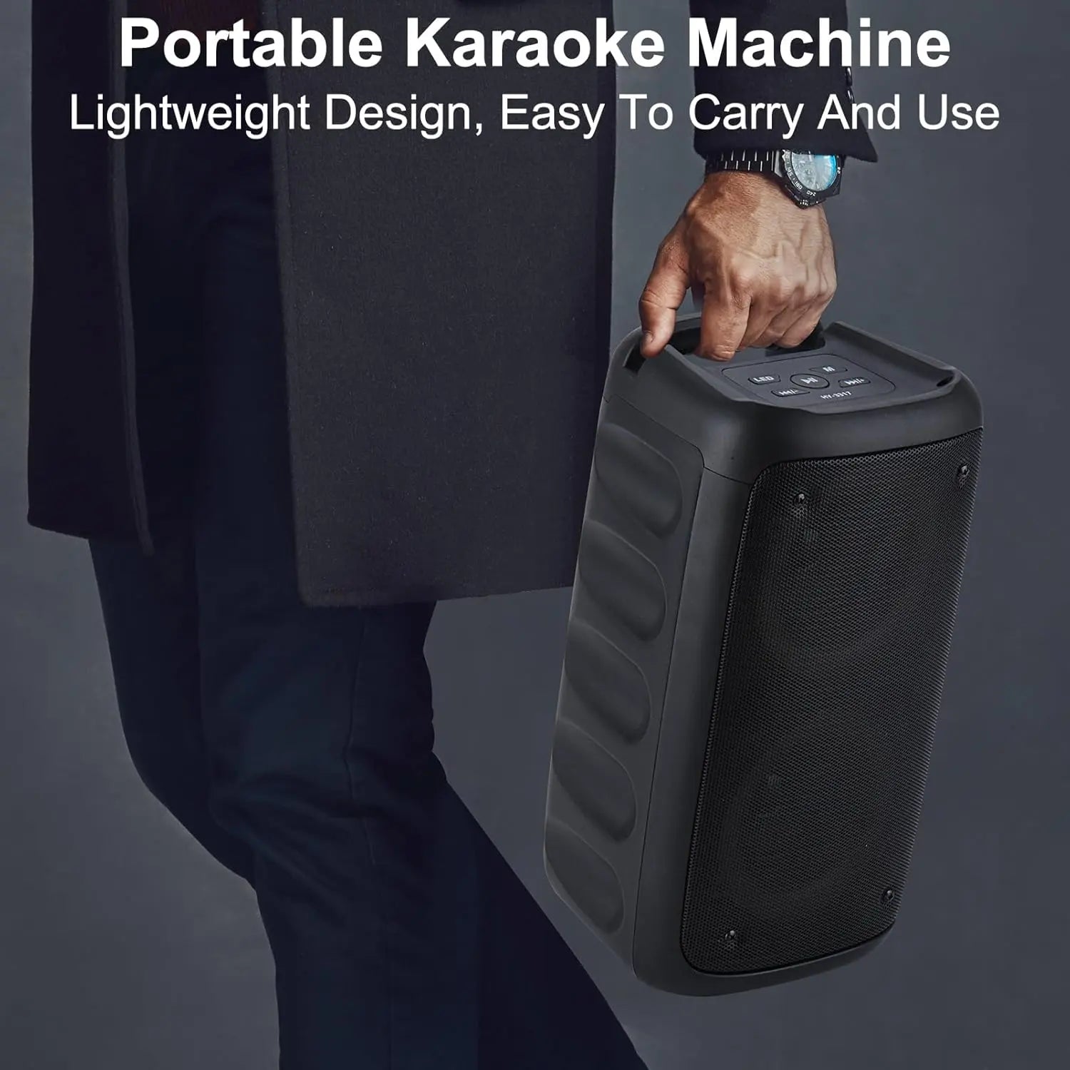Ultimate Portable Bluetooth Speaker & Karaoke Machine with LED Lights - Perfect for Parties & Outdoor Fun!