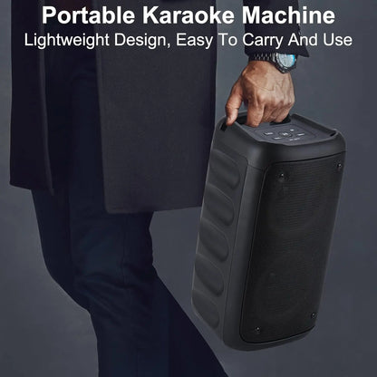 Ultimate Portable Bluetooth Speaker & Karaoke Machine with LED Lights - Perfect for Parties & Outdoor Fun!