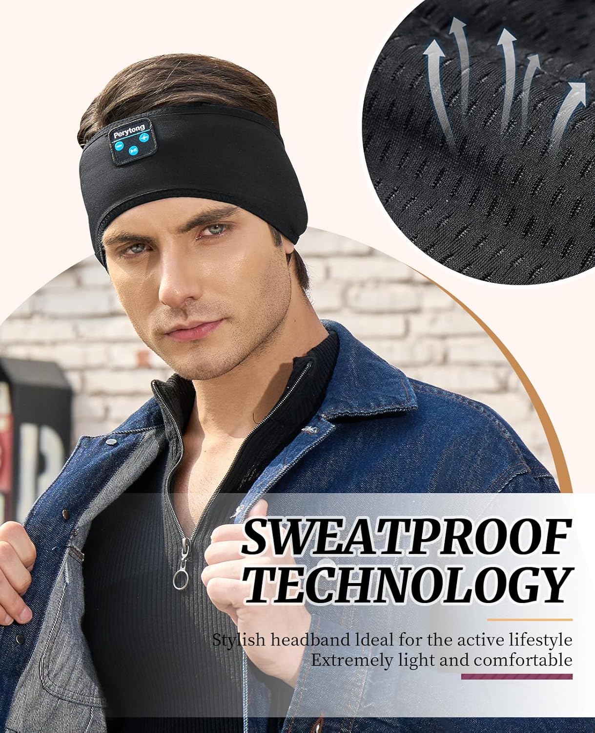 Experience Uninterrupted Sleep with Perytong Bluetooth Wireless Sleep Headphones
