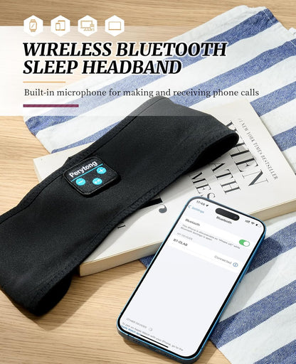 Experience Uninterrupted Sleep with Perytong Bluetooth Wireless Sleep Headphones