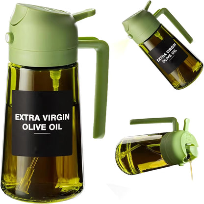Transform Your Cooking with the 2-in-1 470ml Olive Oil Sprayer - Effortless Pouring and Spraying for Perfect Flavor!