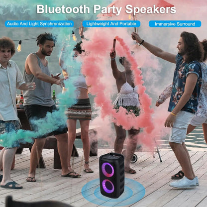 Ultimate Portable Bluetooth Speaker & Karaoke Machine with LED Lights - Perfect for Parties & Outdoor Fun!