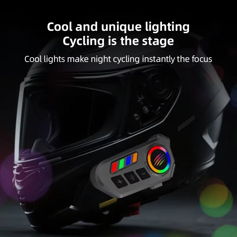 Experience Ultimate Freedom with the Wireless Bluetooth 5.4 Helmet Headset - Hands-Free Calls, Waterproof MP3 Music Player & Speaker Kit for Motorcycles