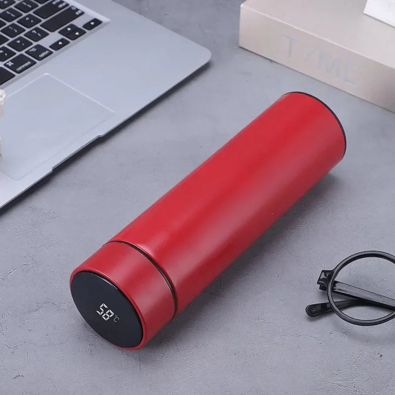 Experience Ultimate Convenience with the 500ML Intelligent Temperature Thermos Bottle - Stylish Stainless Steel Insulated Mug for Perfectly Hot or Cold Drinks