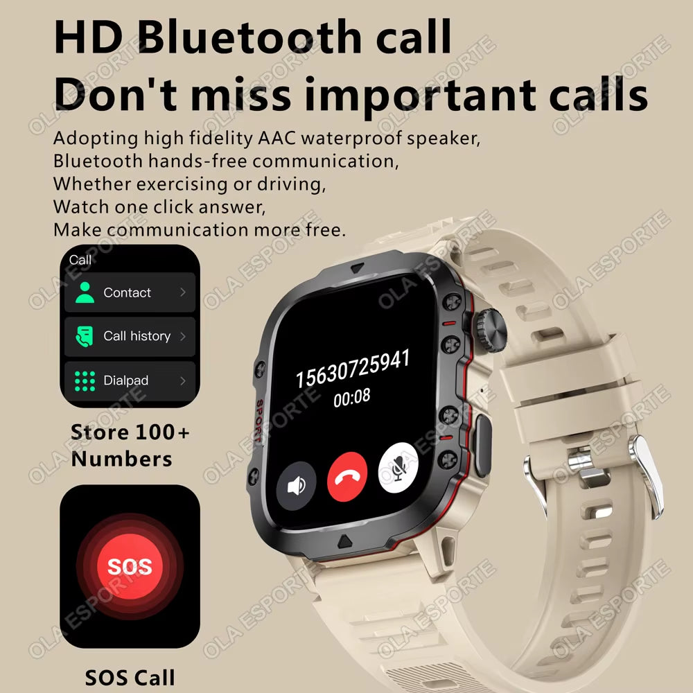 Revolutionary Men’s Smartwatch with Bluetooth Calling, Fitness Tracking, and IP68 Waterproofing - Perfect for Android & iOS in 2025!