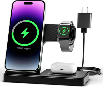 3-in-1 Wireless Charging Station for iPhone 17-11, Apple Watch Series 2-11, and AirPods Pro-4