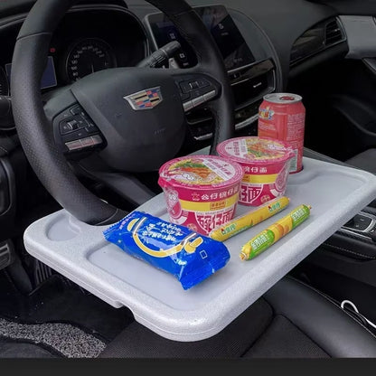 Revolutionize Your Travel Experience with the Portable Car Laptop Desk - The Ultimate Foldable Steering Wheel Dining Table for Work and Meals on the Go!