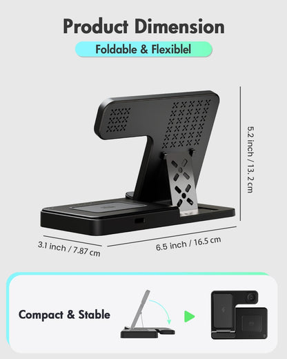 3-in-1 Wireless Charging Station for iPhone 17-11, Apple Watch Series 2-11, and AirPods Pro-4