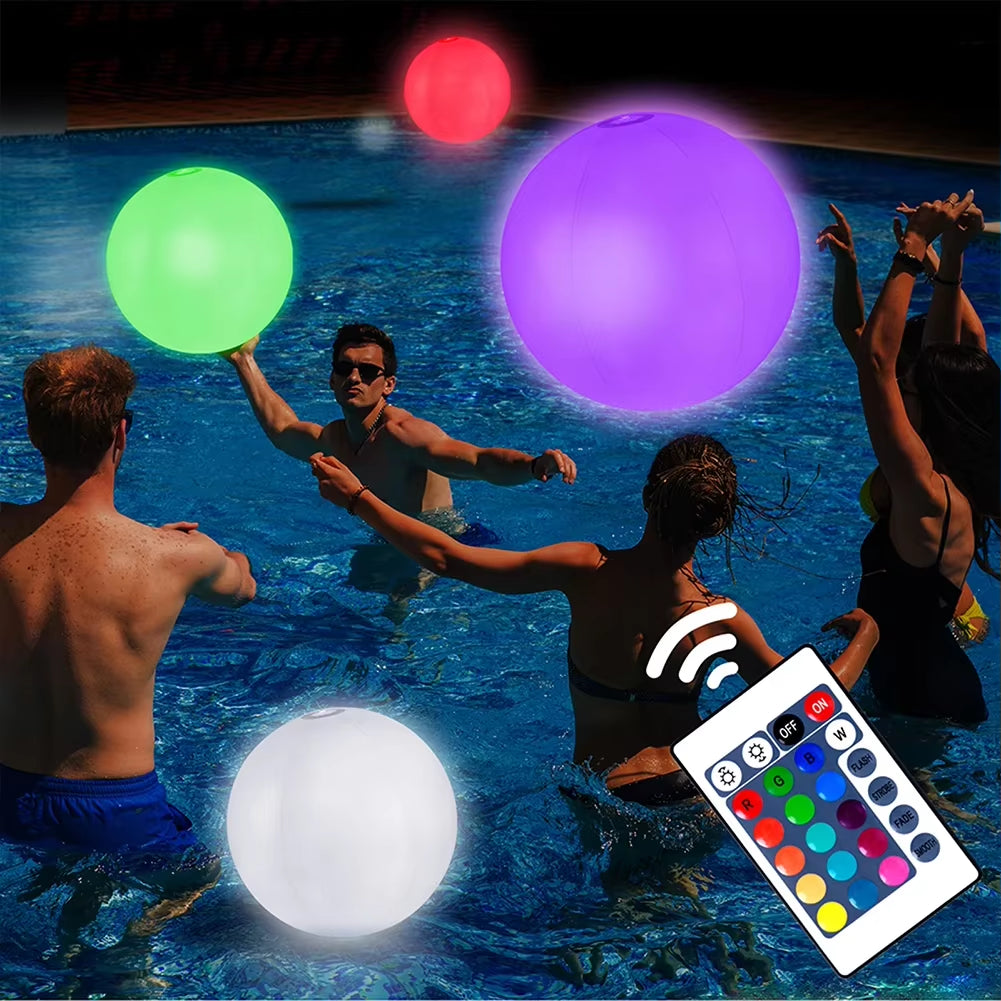 16 Color Luminous Swimming Pool Beach Ball