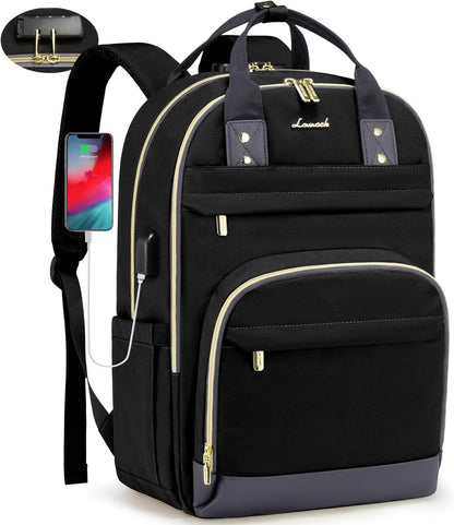 Stylish and Secure 15.6 Inch Laptop Backpack for Men and Women - Versatile Anti-Theft Travel Bag with USB Port and Ample Storage