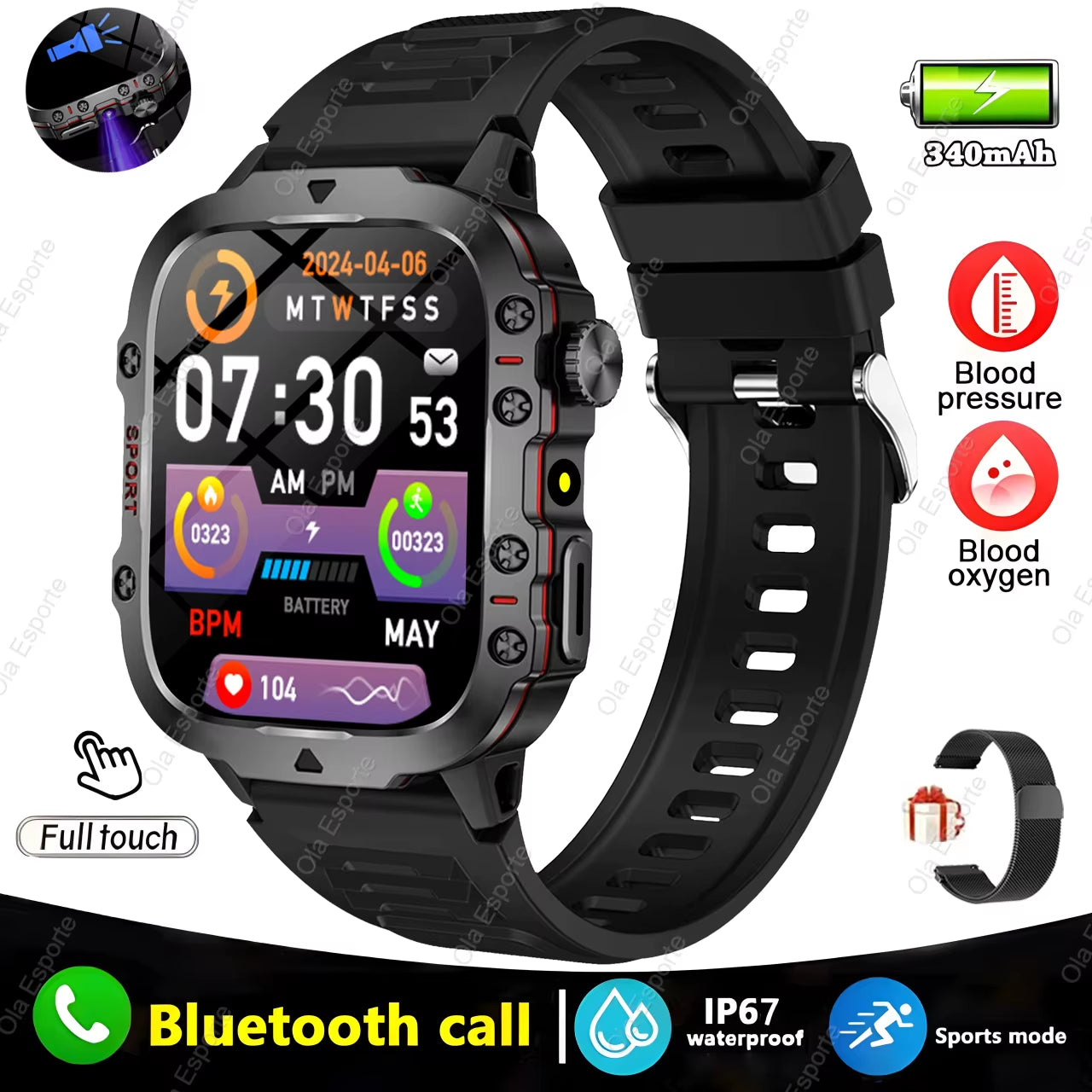 Revolutionary Men’s Smartwatch with Bluetooth Calling, Fitness Tracking, and IP68 Waterproofing - Perfect for Android & iOS in 2025!
