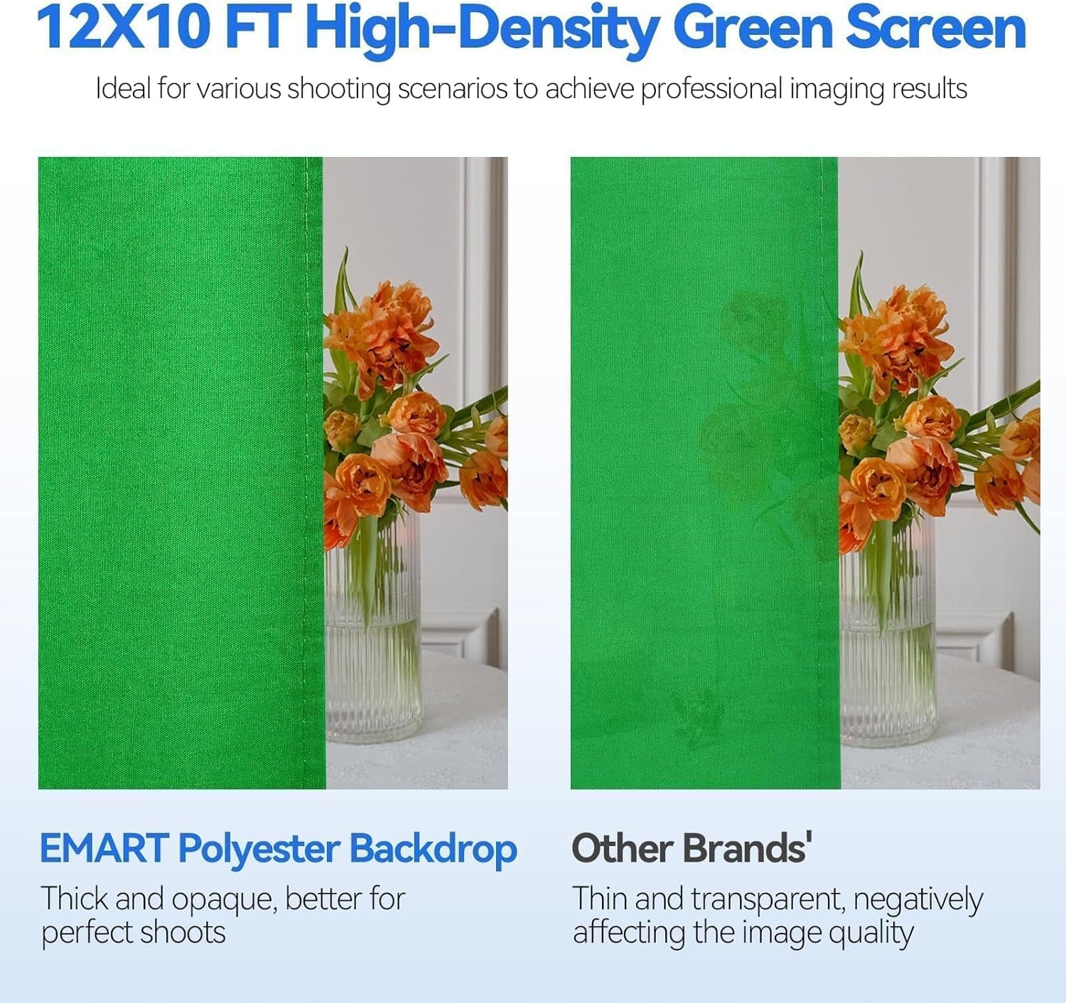 8.5 X 10Ft Green Screen Backdrop Kit with Tripod Stand for Live Streaming