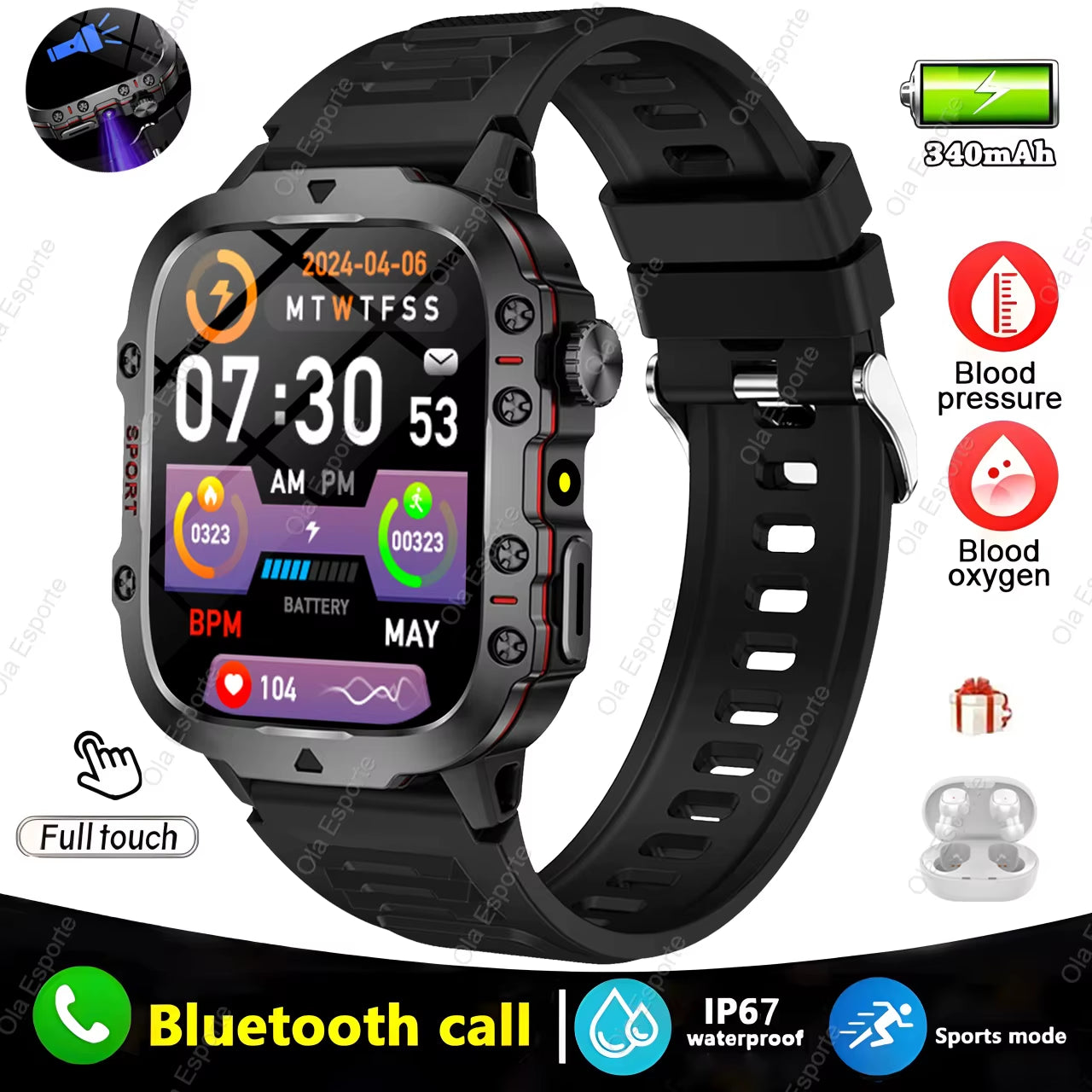Revolutionary Men’s Smartwatch with Bluetooth Calling, Fitness Tracking, and IP68 Waterproofing - Perfect for Android & iOS in 2025!
