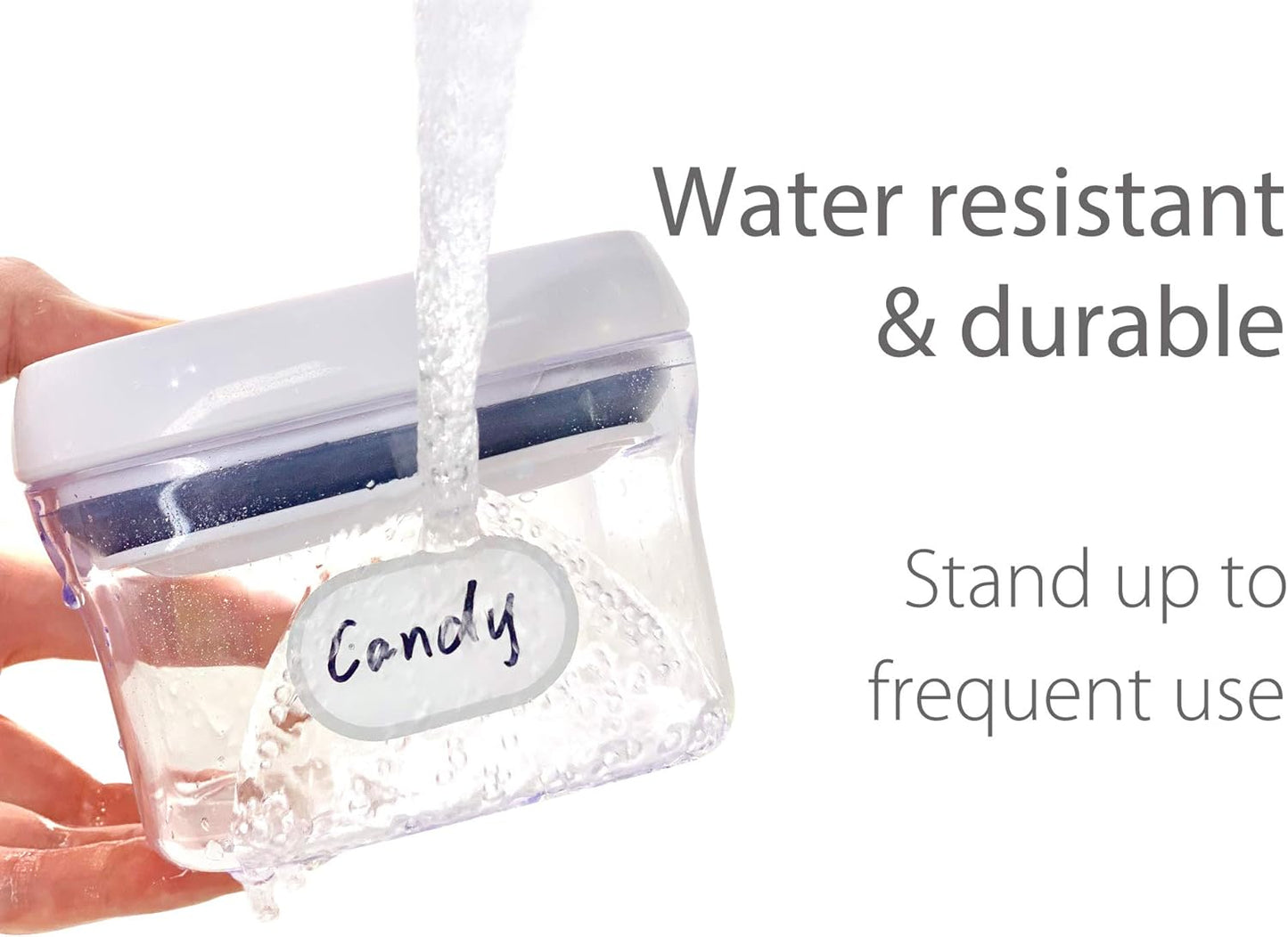 Transform Your Kitchen with Waterproof Vinyl Labels - 64 Pack of Removable, Writable Stickers for OXO POP Containers and More!