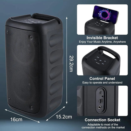 Ultimate Portable Bluetooth Speaker & Karaoke Machine with LED Lights - Perfect for Parties & Outdoor Fun!